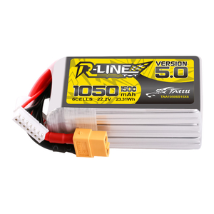 Akumulátor Tattu R-Line 5.0 1050mAh 22.2V 6S 150C XT60 Plug