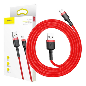 Baseus Cafule USB Lightning kabel 2,4 A 1 m (černo-červený)