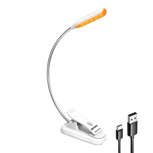 Bezdrátová lampa Glocusent s klipem, USB-C (bílá)