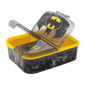 Dětský box na oběd STOR 85520 3 přihrádky Batman (černo-žlutý)