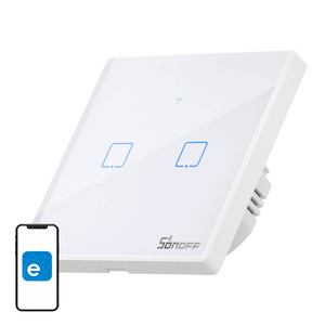 Dotykový spínač osvětlení WiFi + RF 433 Sonoff T2 EU TX (2-kanálový)