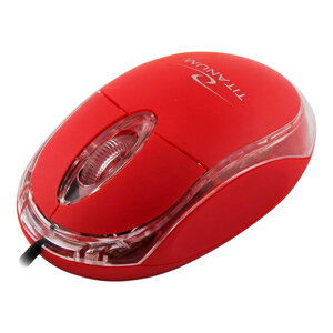 Esperanza TM102R Titanium Wired mouse (červená)