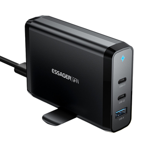 Essager GaN 2xUSB-C+USB-A 140W dokovací stanice EU (černá)