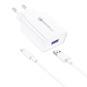 Foneng EU13 síťová nabíječka + kabel USB-Lightning, 3A (bílá)