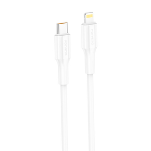 Foneng XS01 PD27W USB-C to Lightning cable, 1m (white)