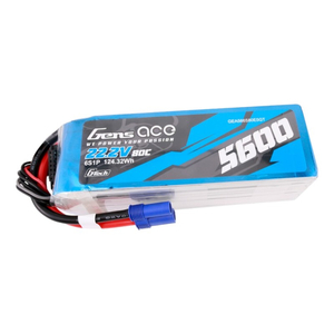 Gens ace G-Tech 5600mAh 80C 22,2V 6S1P Lipo Battery Pack s EC5 konektorem