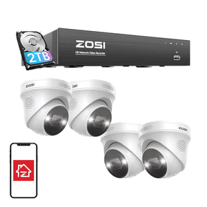 IP kamera ZOSI C225 4 ks WiFi 5MP + NVR 8ch + 2TB HDD