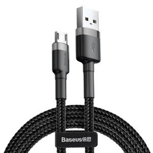 Kabel Baseus Cafule Micro USB 2,4A 0,5m (šedo-černý)