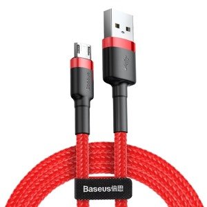Kabel Baseus Cafule Micro USB 2,4A 1m (červený)