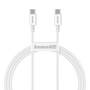 Kabel Baseus Superior Series USB-C na USB-C, 100W, 1m (bílý)