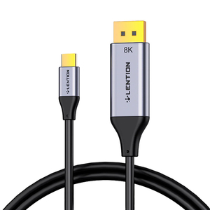 Kabel Lention USB-C na DisplayPort 8K60Hz, 1,7 m (černý)