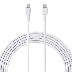 Kabel USB-C na USB-C Aukey CB-NCC2, 60W, 1,8 m (bílý)