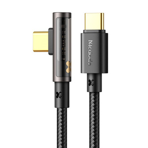 Kabel USB-C na USB-C Prism 90 stupňů Mcdodo CA-3400, 100W, 1,2 m (černý)