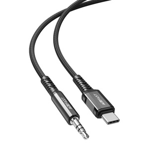 Kabel USB-C na mini jack 3,5 mm Acefast C1-08 1,2 m (černý)