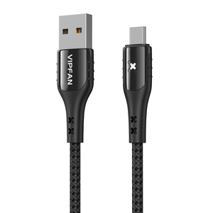 Kabel USB-Micro USB VFAN Colorful X13, 3A, 1,2 m (černý)