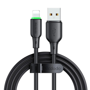 Kabel USB na Lightning Mcdodo CA-4741 s LED světlem 1,2 m (černý)