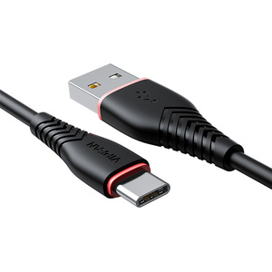 Kabel USB na USB-C VFAN Anti-Break X01, 3A, 1m (černý)