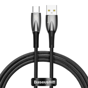 Kabel USB pro USB-C Baseus řady Glimmer, 100 W, 1 m (černý)