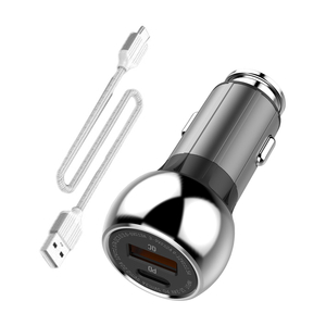 LDNIO C1 USB, USB-C nabíječka do auta + kabel Kabel USB-C