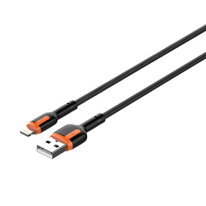 LDNIO LS531, USB - Lightning kabel 1 m (šedo-oranžový)