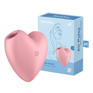 Masážní přístroj na klitoris Cutie Heart Light Red Satisfyer (růžový)