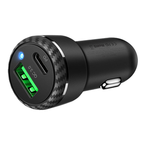 Mcdodo CC-5970 nabíječka do auta, USB + USB-C 38W (černá)