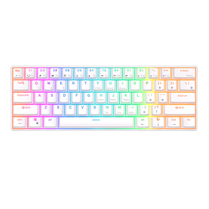 Mechanická klávesnice Royal Kludge RK61 RGB, hnědý spínač (bílý)
