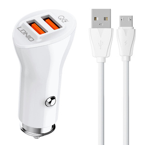 Nabíječka do auta LDNIO C511Q 2USB + kabel MicroUSB