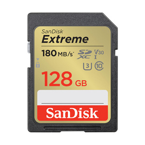 Paměťová karta SANDISK EXTREME SDXC 128 GB 180/90 MB/s UHS-I U3 (SDSDXVA-128G-GNCIN)