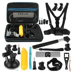 Puluz 20 in 1 Accessories Ultimate Combo Kits for sports cameras PKT11