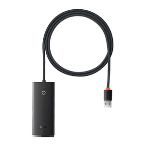 Rozbočovač 4v1 Baseus Lite Series USB na 4x USB 3.0, 1 m (černý)