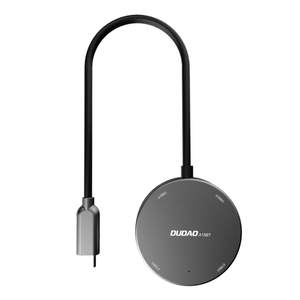 Rozbočovač Dudao A15B 4w1, USB 3.0 + 3x USB 2.0 na USB-C (šedý)