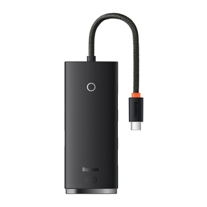 Rozbočovač řady Baseus Lite 4v1 USB-C na 4x USB 3.0 + USB-C, 25 cm (černý)