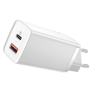 Rychlá cestovní nabíječka Baseus GaN2 Lite USB C 65W EU (bílá)