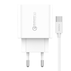 Rychlonabíječka Foneng 1x USB EU46 QC 3.0+ kabel USB typu C