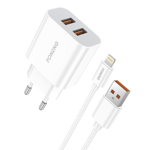 Rychlonabíječka Foneng 2x USB EU45 12W + kabel USB Lightning