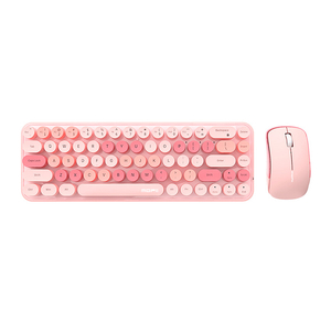 Sada bezdrátové klávesnice a myši MOFII Bean 2.4G (růžová)