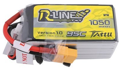 Tattu R-Line Battery 1050mAh 22.2V 95C 6S1P XT60