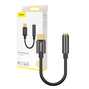 Zvukový adaptér Baseus L54 USB-C mini jack 3,5 mm - černý