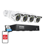 IP kamera ZOSI C105 4 ks WiFi 8MP + NVR 8ch + 2TB HDD