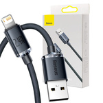 Kabel Baseus Crystal Shine USB-Lightning, 2,4 A, 2 m (černý)