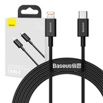 Kabel Baseus Superior Series USB-C na iP, 20W, PD, 2m (černý)