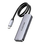 Lention 5in1 Hub USB-C na 4x USB-C 5Gbps + USB-C 5V-IN 15W (šedý)