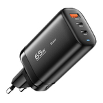 Nabíječka 2xUSB-C 1xUSB-A 65W Essager GaN (černá)