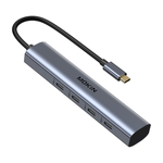 Rozbočovač MOKiN USB-C s rychlostí 10 Gb/s a 4 porty USB-C (stříbrný)
