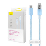 Rychlonabíjecí kabel Baseus USB-C na Lightning Explorer Series 2m, 20W (modrý)