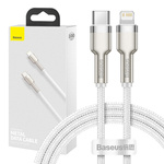 USB-C kabel pro Lightning Baseus Cafule, PD, 20W, 1m (bílý)