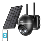 Wireless 5MP WiFi outdoor camera ieGeek ZS-GX4S black with solar panel