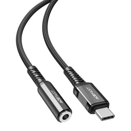 Adaptér USB-C na mini jack 3,5 mm Acefast C1-07 18 cm (černý)