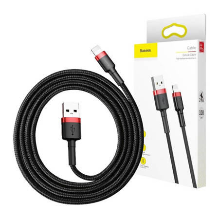 Baseus Cafule Cable USB Lightning 2A 3m (Black Red)